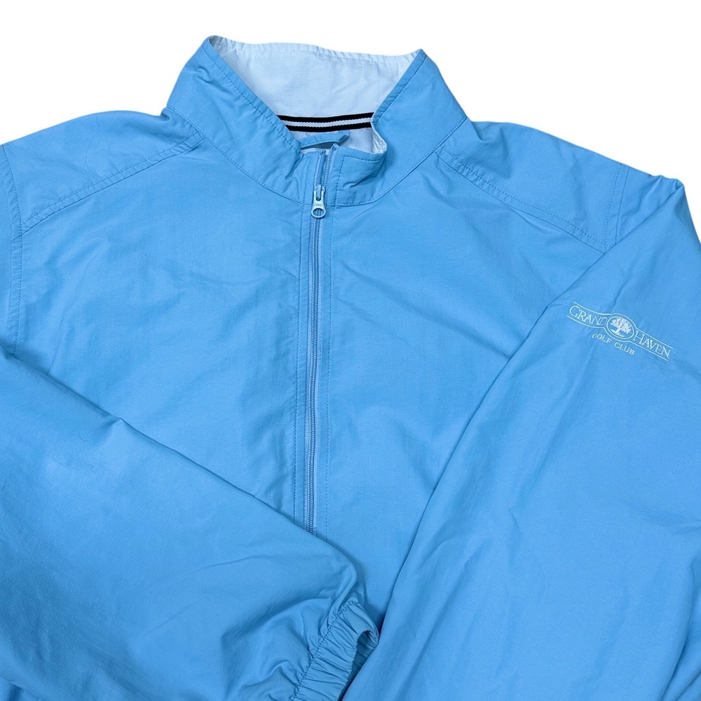 FootJoy Windbreaker Jacket Women Lg Blue-Grand Haven Golf Club Logo
Activewear